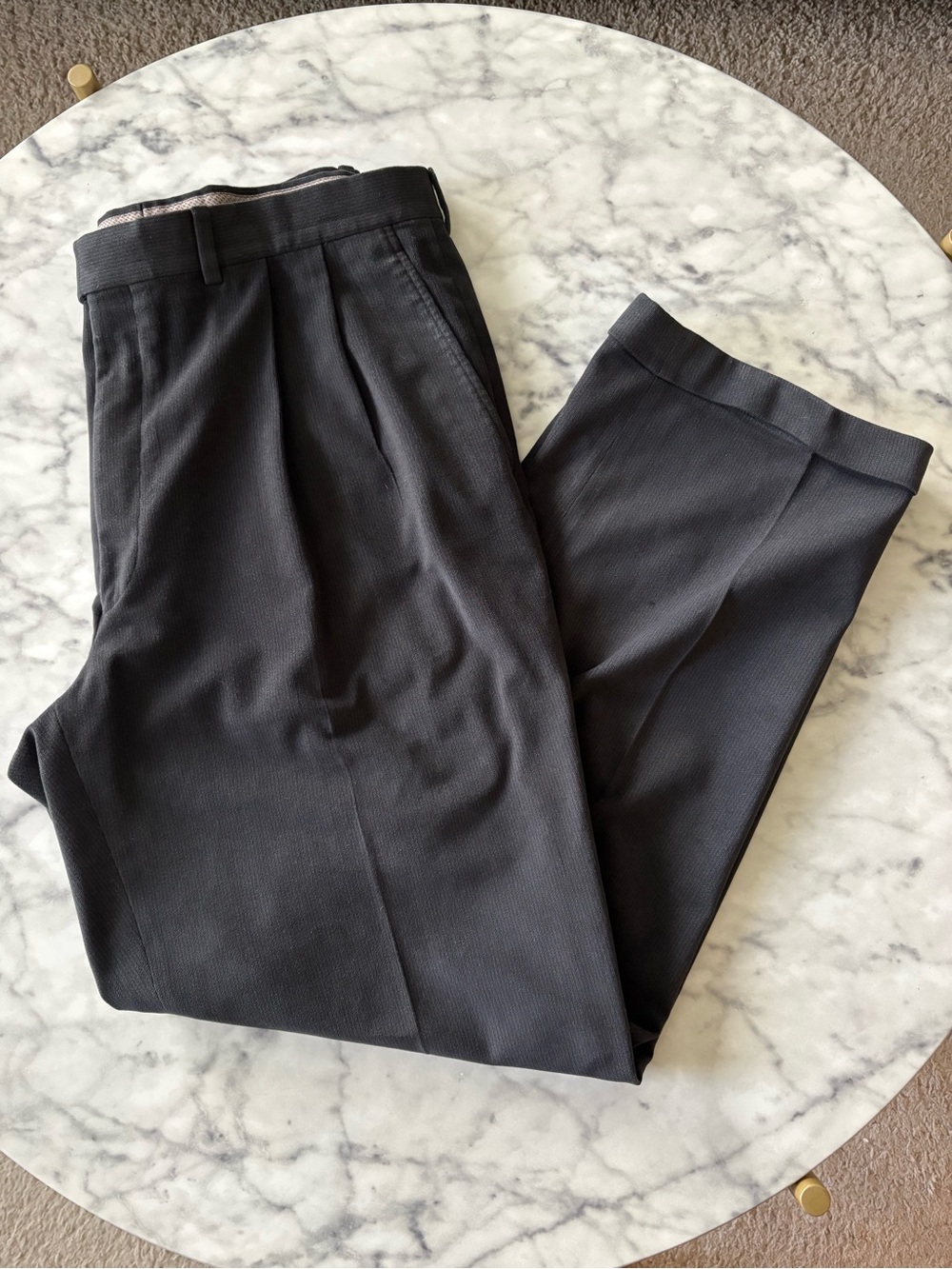 Jack Victor Men's light Corduroy Double Pleated Pants - Charcoal